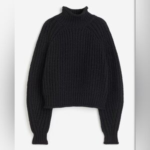 H&M Black Turtleneck Knit Sweater